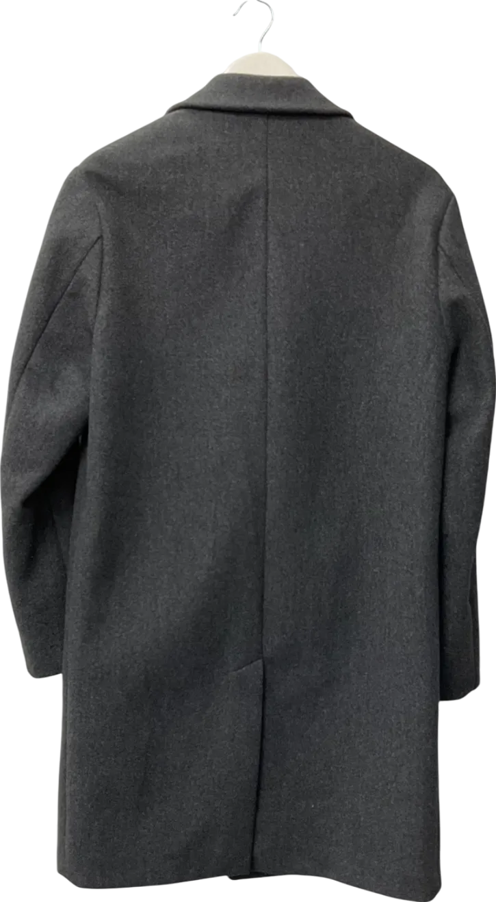 ZARA Grey Wool Blend Coat UK S